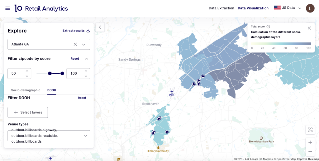 Targeting the best zip code for DOOH panel placements.