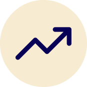 arrow going up